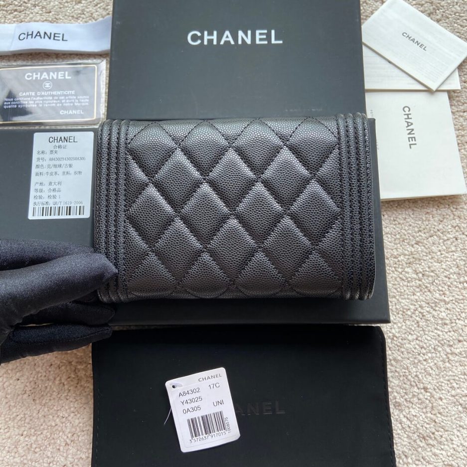 Chanel boy long wallet