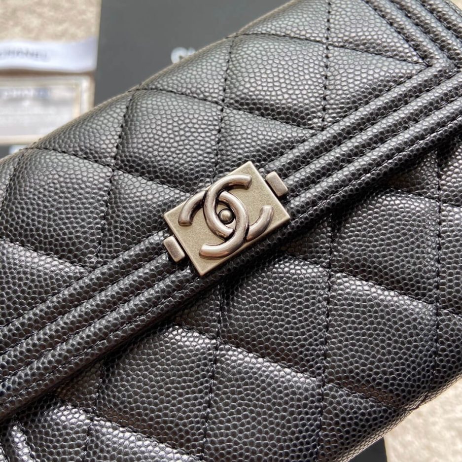 Chanel boy long wallet