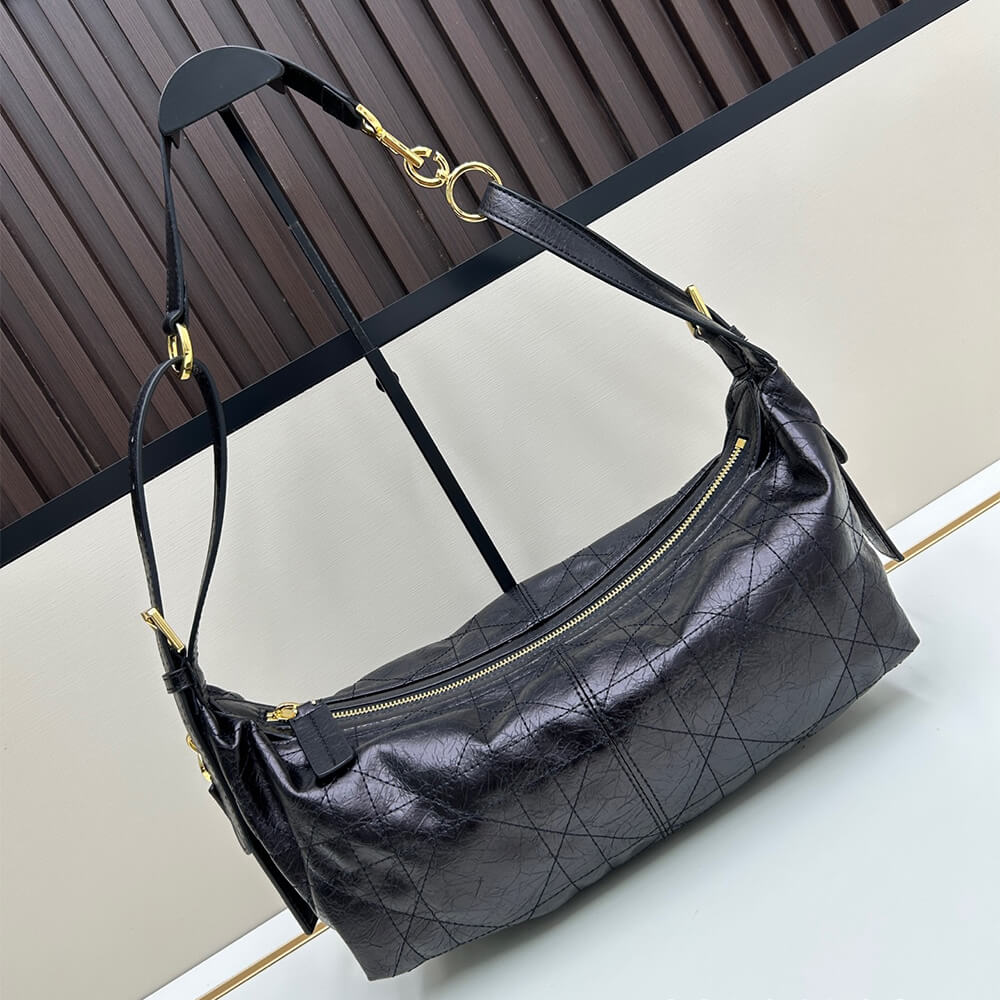 Dior Large D-Journey Bag in Crinkled Calfskin(high-end grade)