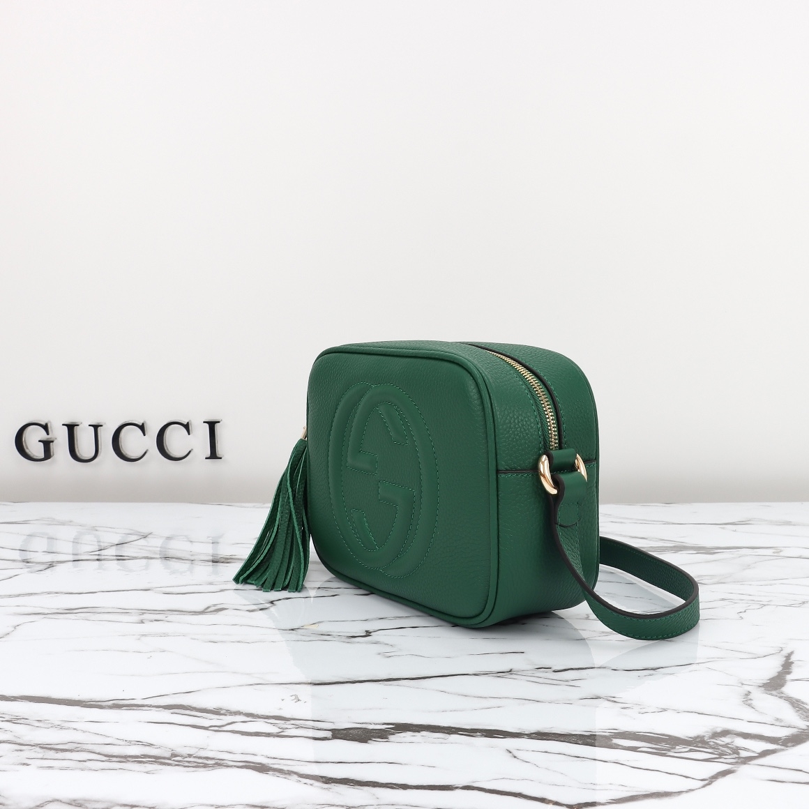 GG Pebbled Calfskin Small Soho Disco Bag
