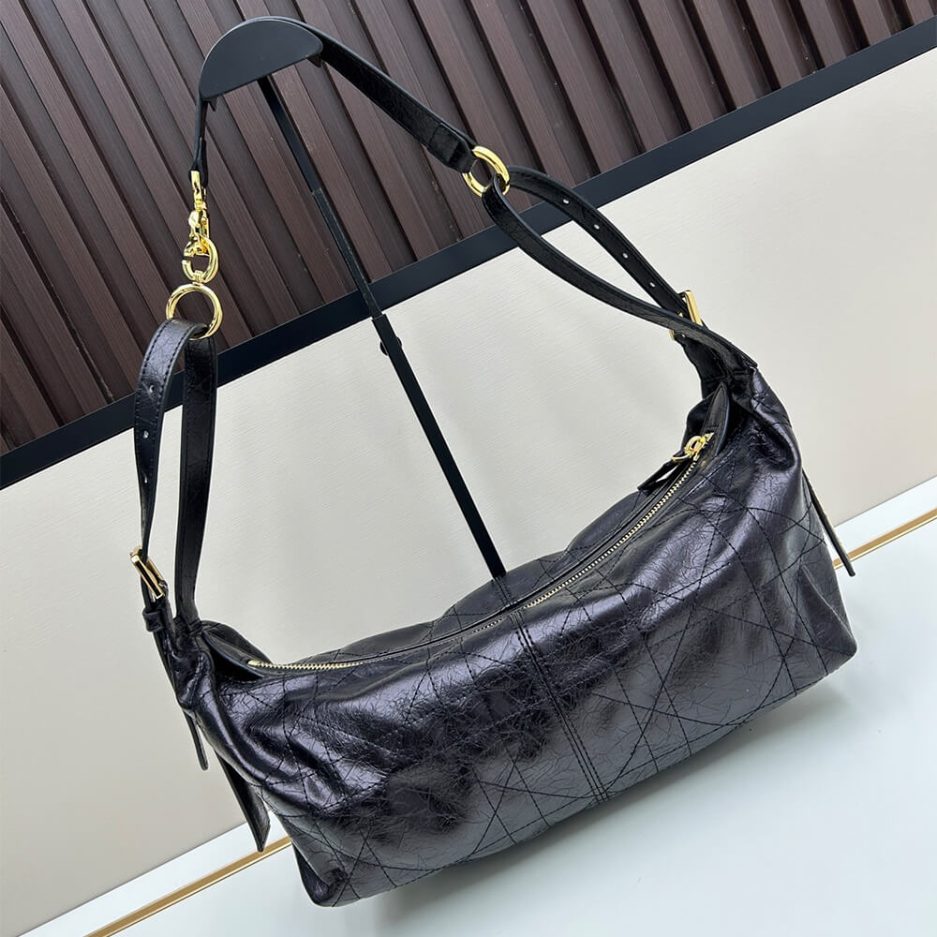 Dior Large D-Journey Bag in Crinkled Calfskin(high-end grade)