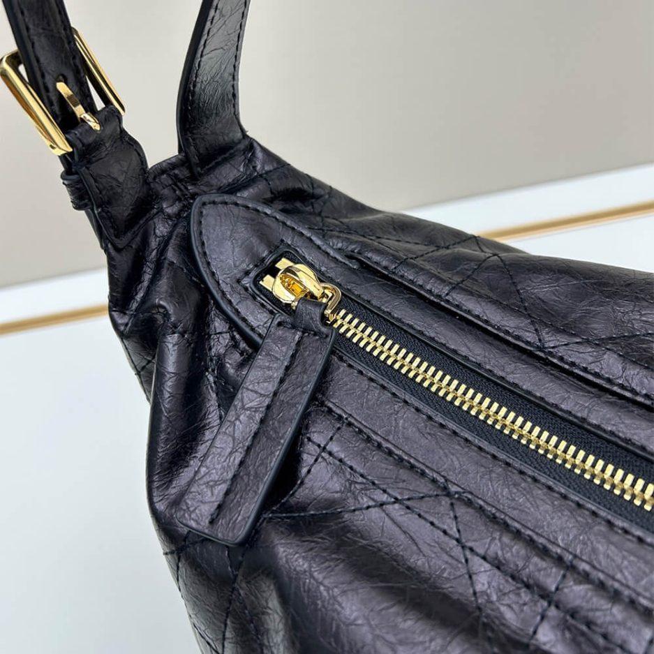 Dior Large D-Journey Bag in Crinkled Calfskin(high-end grade)