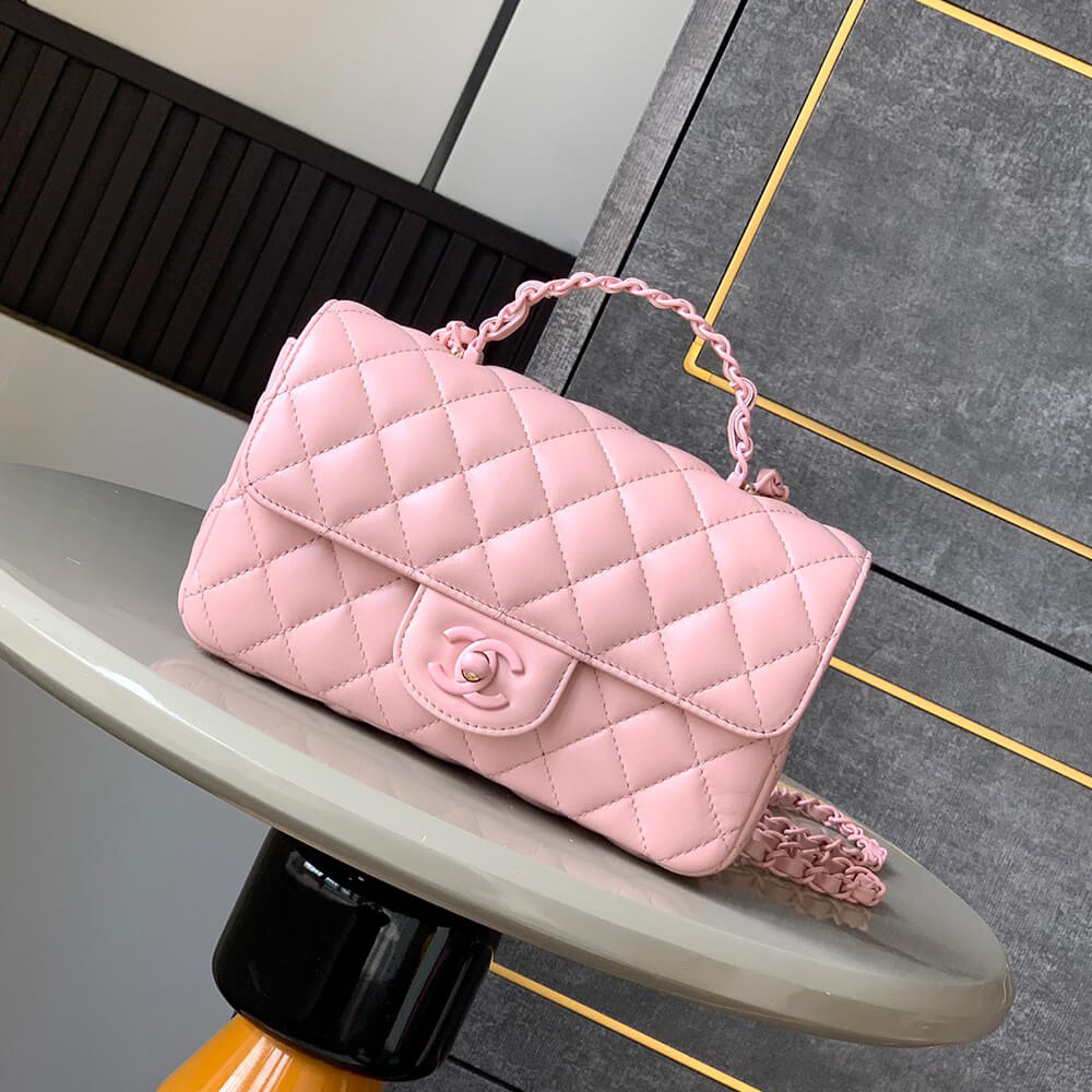 CHANEL Mini Flap Bag With Handle(HIGH-END GRADE)