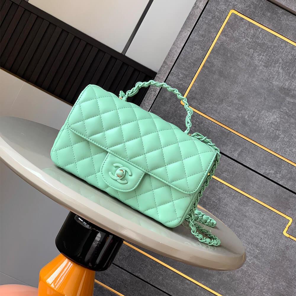 CHANEL Mini Flap Bag With Handle(HIGH-END GRADE)