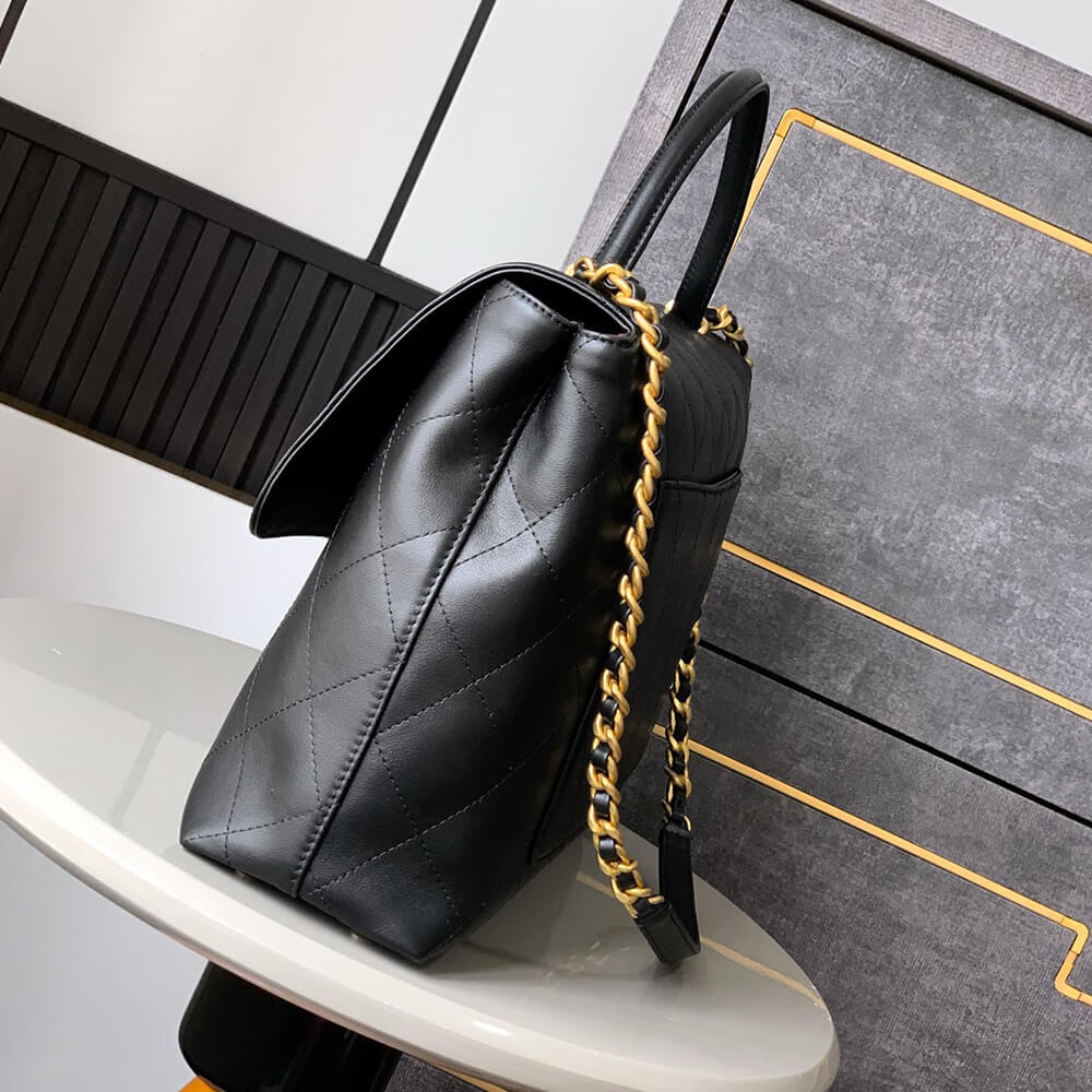 CHANEL Maxi flap bag with handle(HIGH-END GRADE)