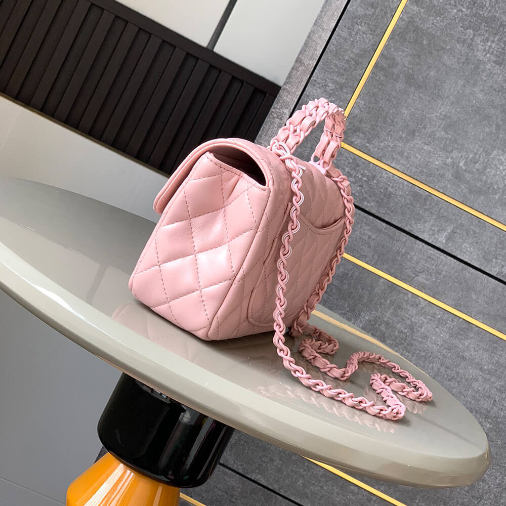 CHANEL Mini Flap Bag With Handle(HIGH-END GRADE)