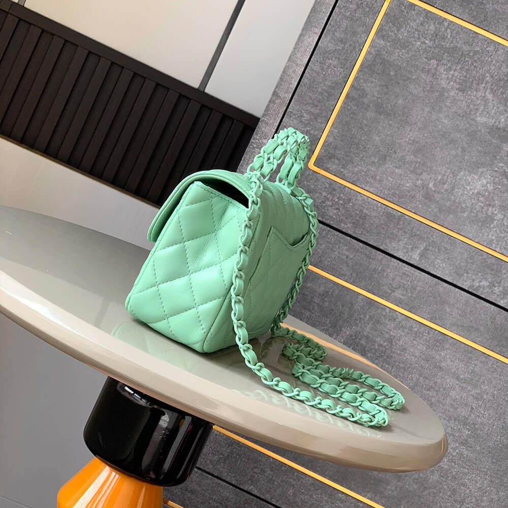 CHANEL Mini Flap Bag With Handle(HIGH-END GRADE)