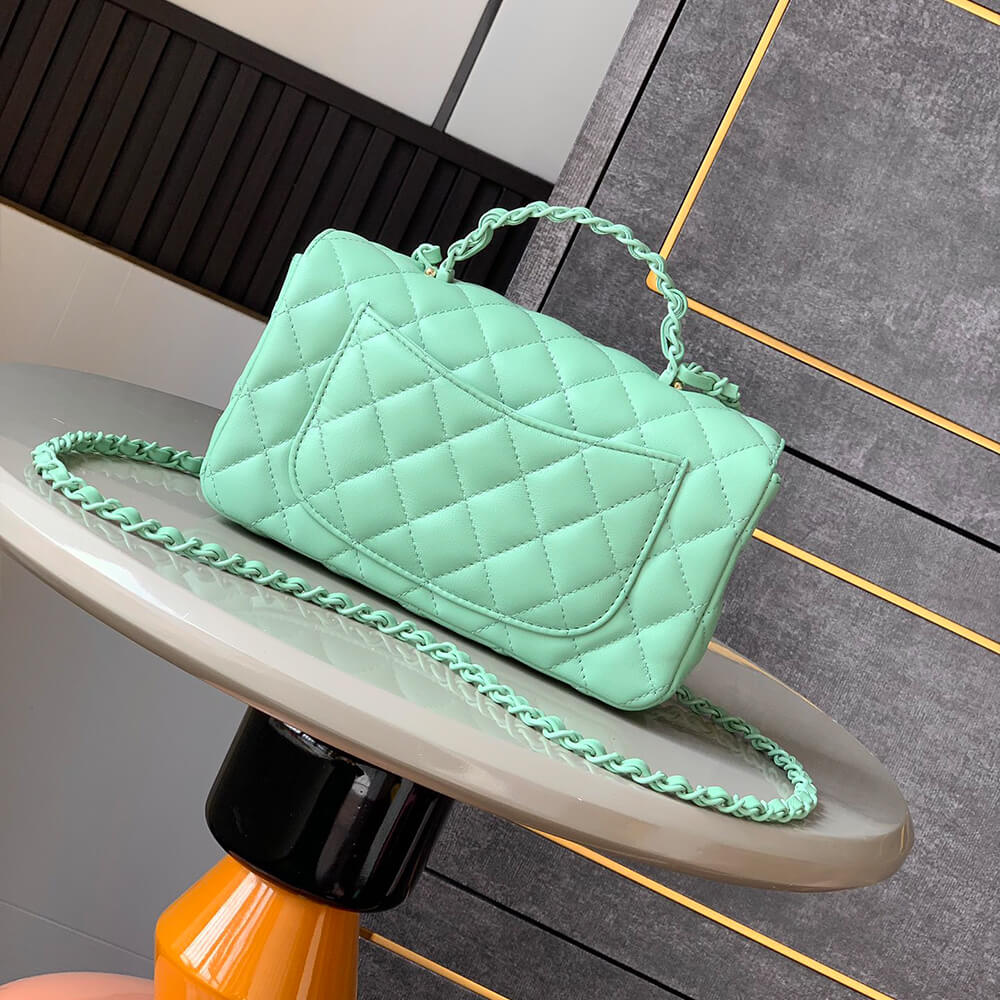 CHANEL Mini Flap Bag With Handle(HIGH-END GRADE)
