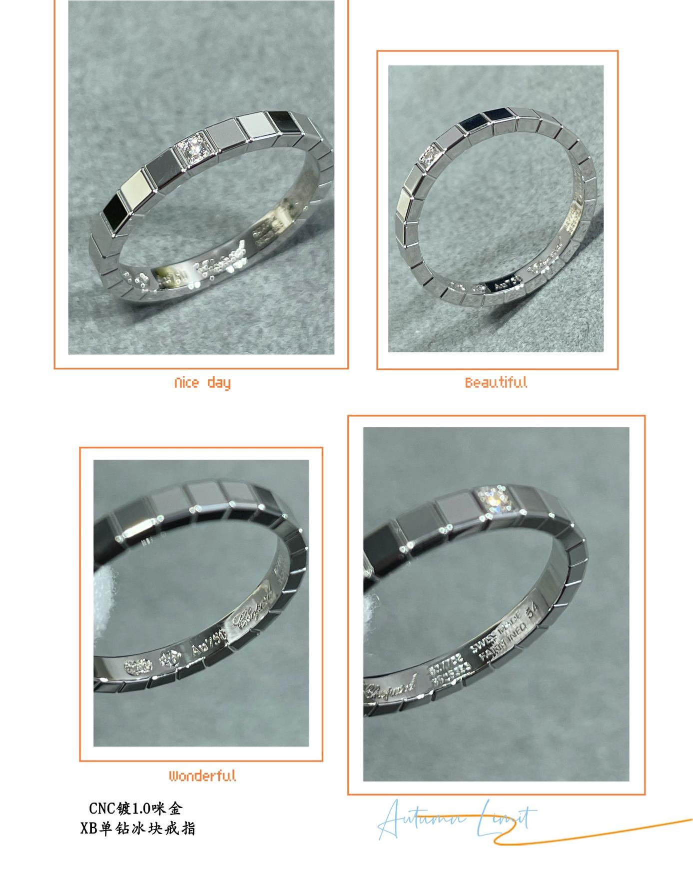 chopard single Di*m*nd ice cube ring