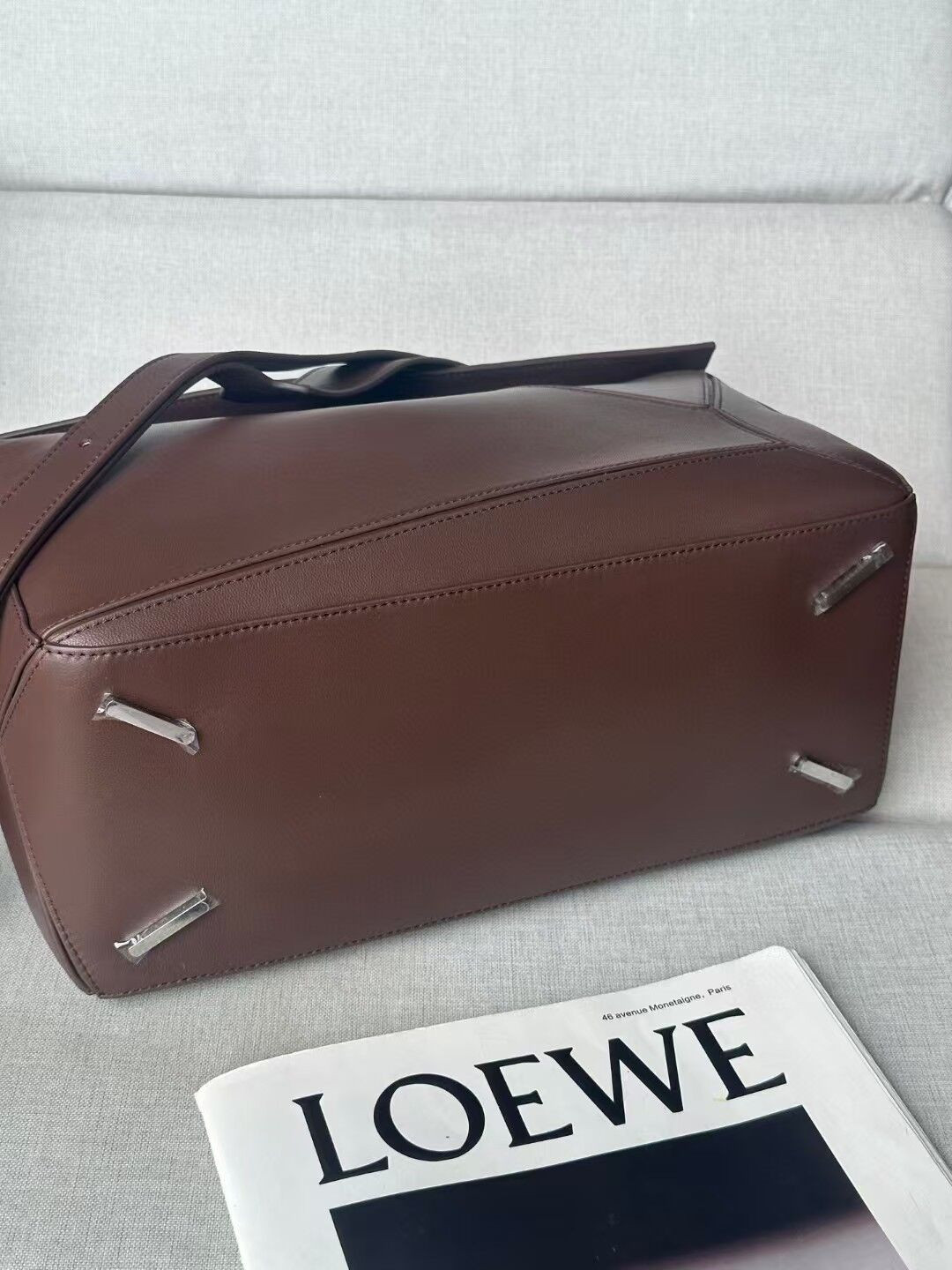 L0ew* large featherlight puzzle bag in nappa lambskin 21.5x33x14.7cm