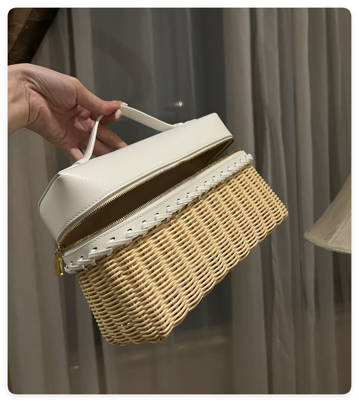 L**o p*ana extra pocket l27 wicker bag 27 x 10 x 16cm