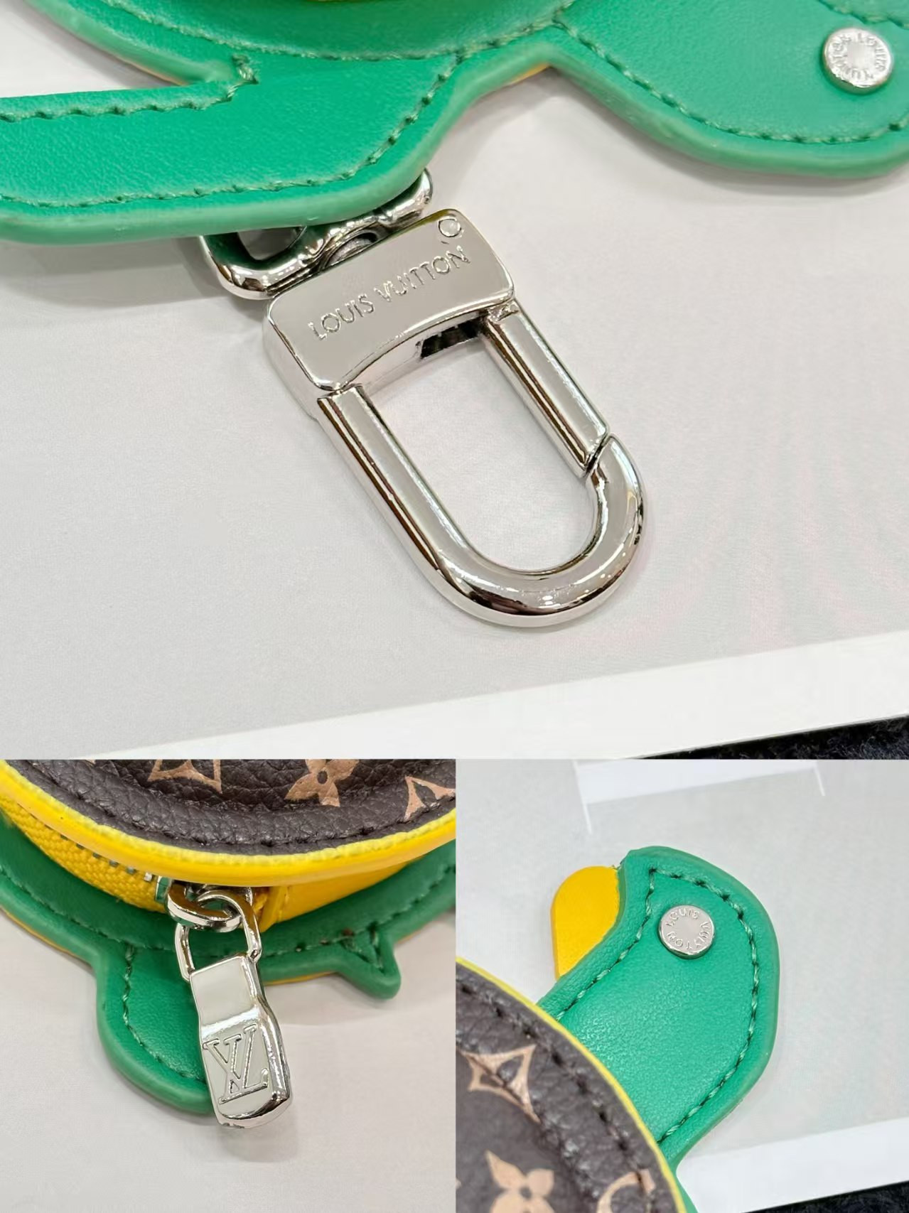 LV Turtle Pouch Bag Charm