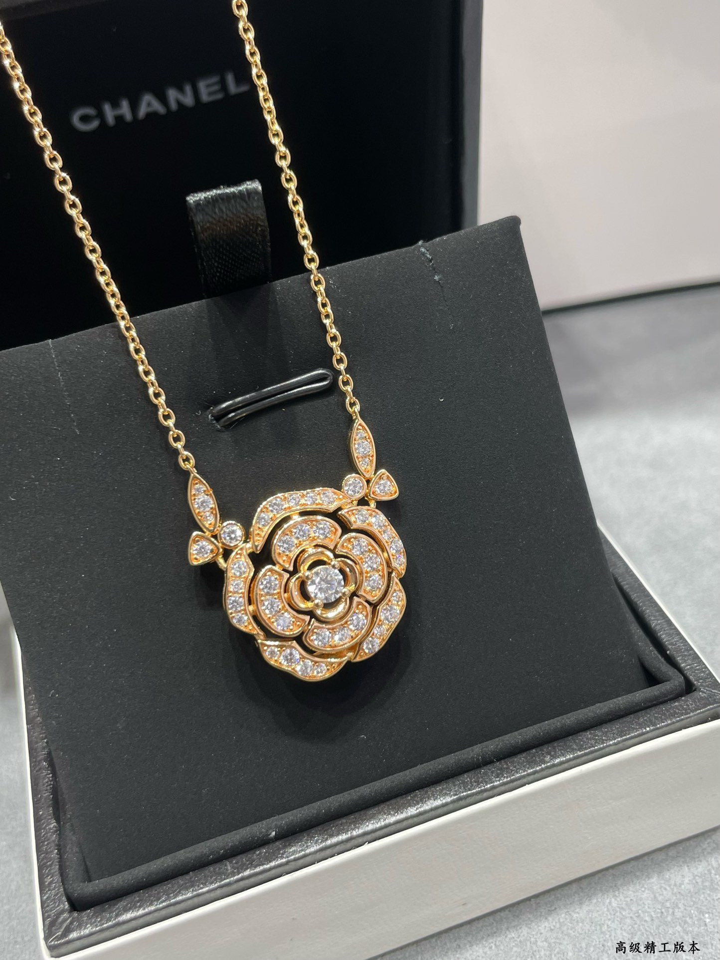 Ch*el camellia tassel necklace