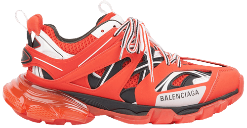 Balenciga Track Clear Sole Red