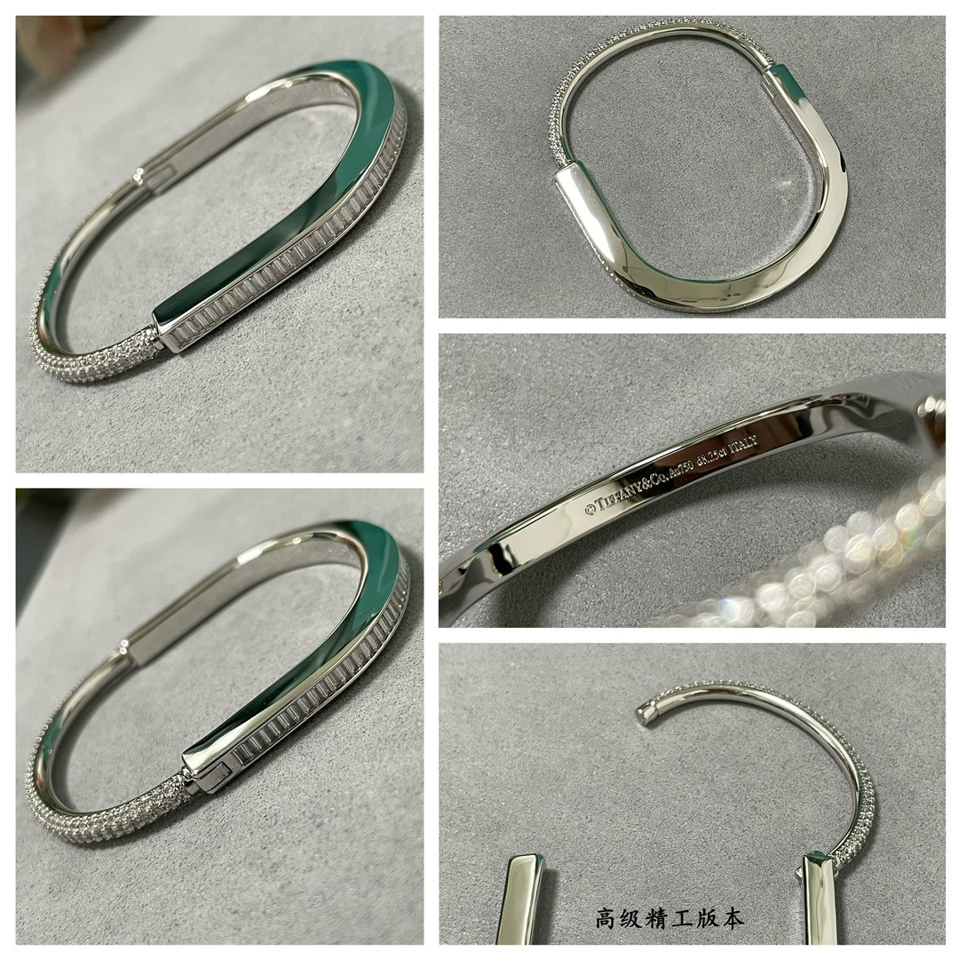 t*f*ny & co. t lock square Di*m*nd bracelet