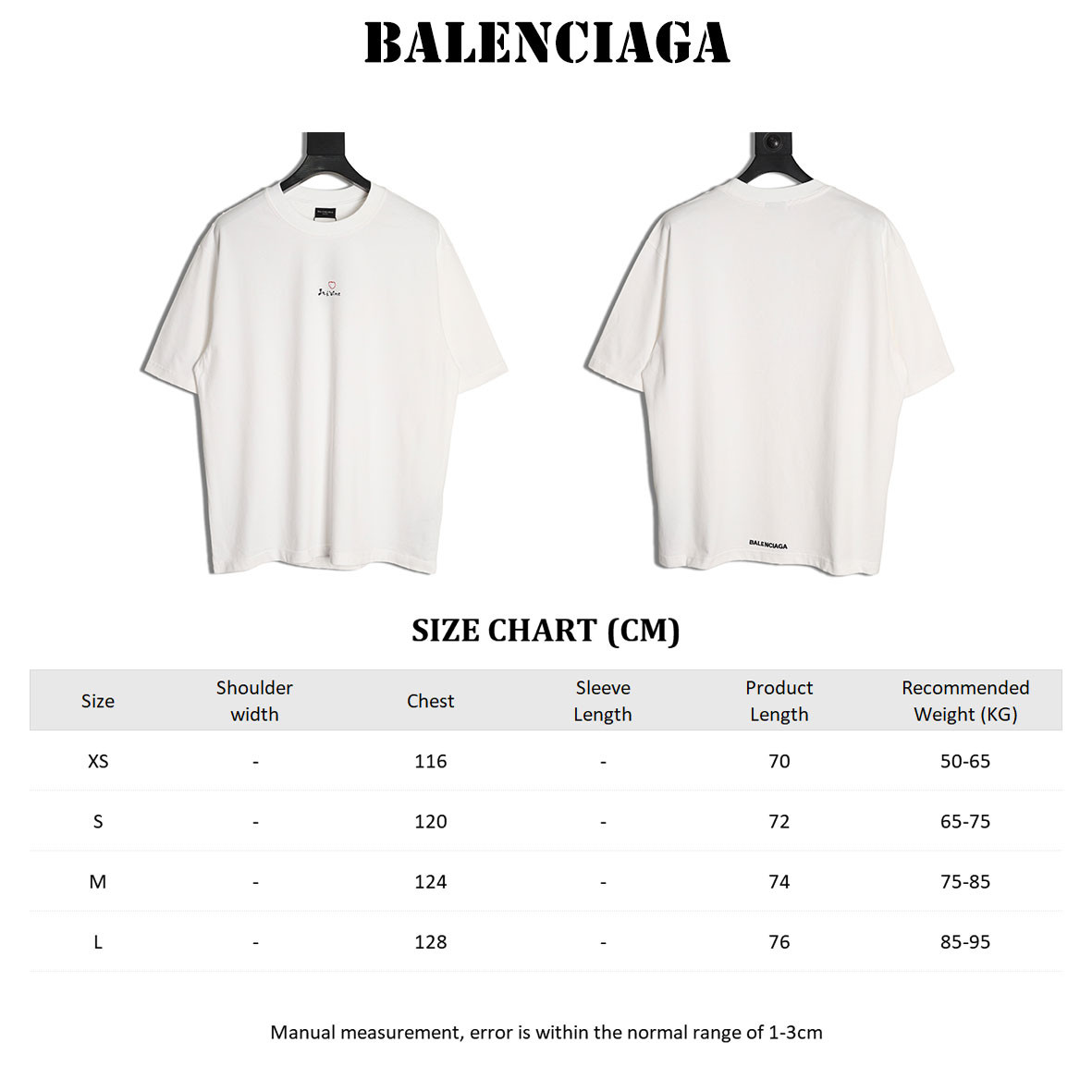 Ba*len*cia*ga 25ss short-sleeved t-shirt
