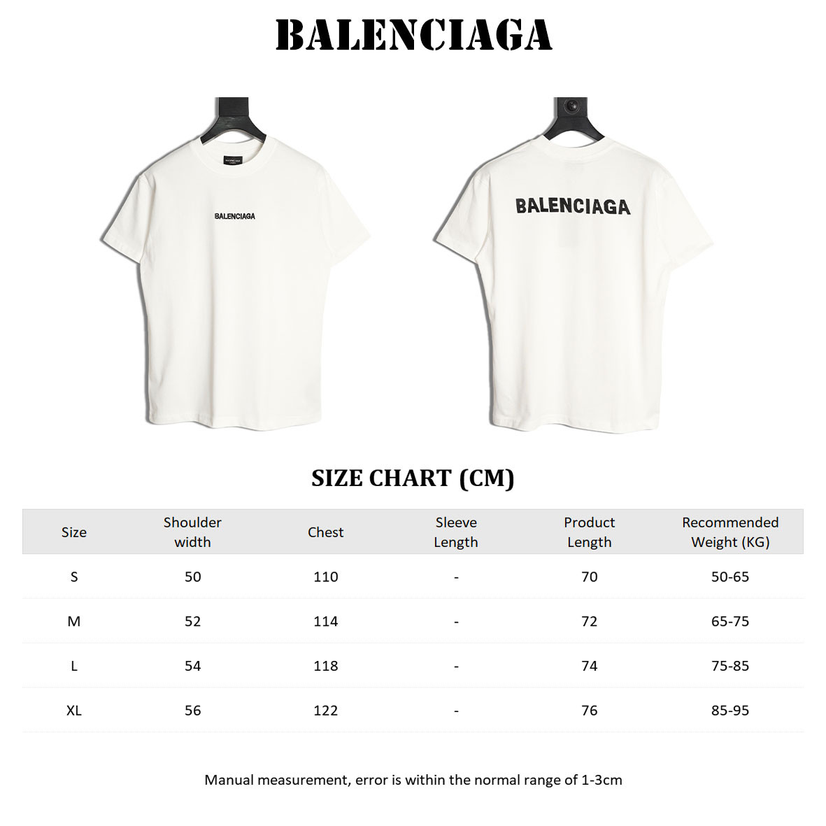 Ba*len*cia*ga 25ss short-sleeved t-shirt