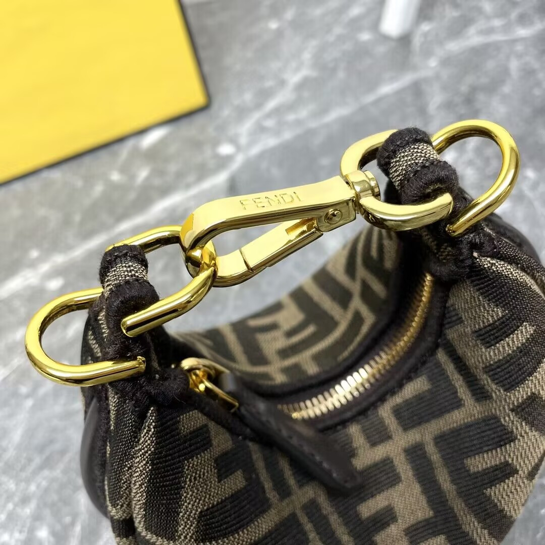F**di nano F**digraphy hobo bag 14x5x16.5cm