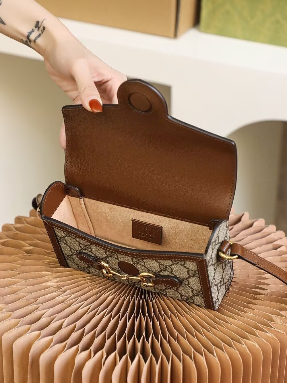 G*u*i horsebit 1955 mini bag 18x12x5cm