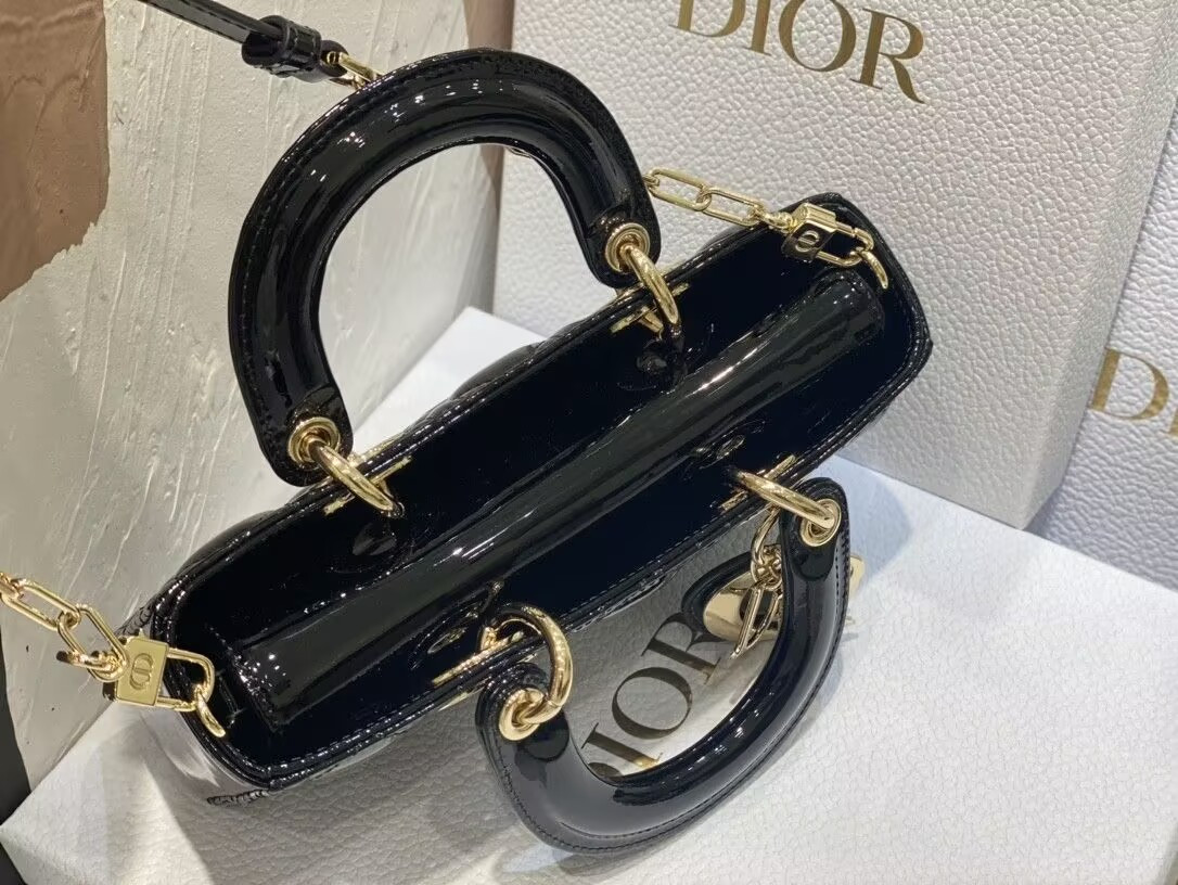 D*or small lady d-joy bag black  22x6x12cm