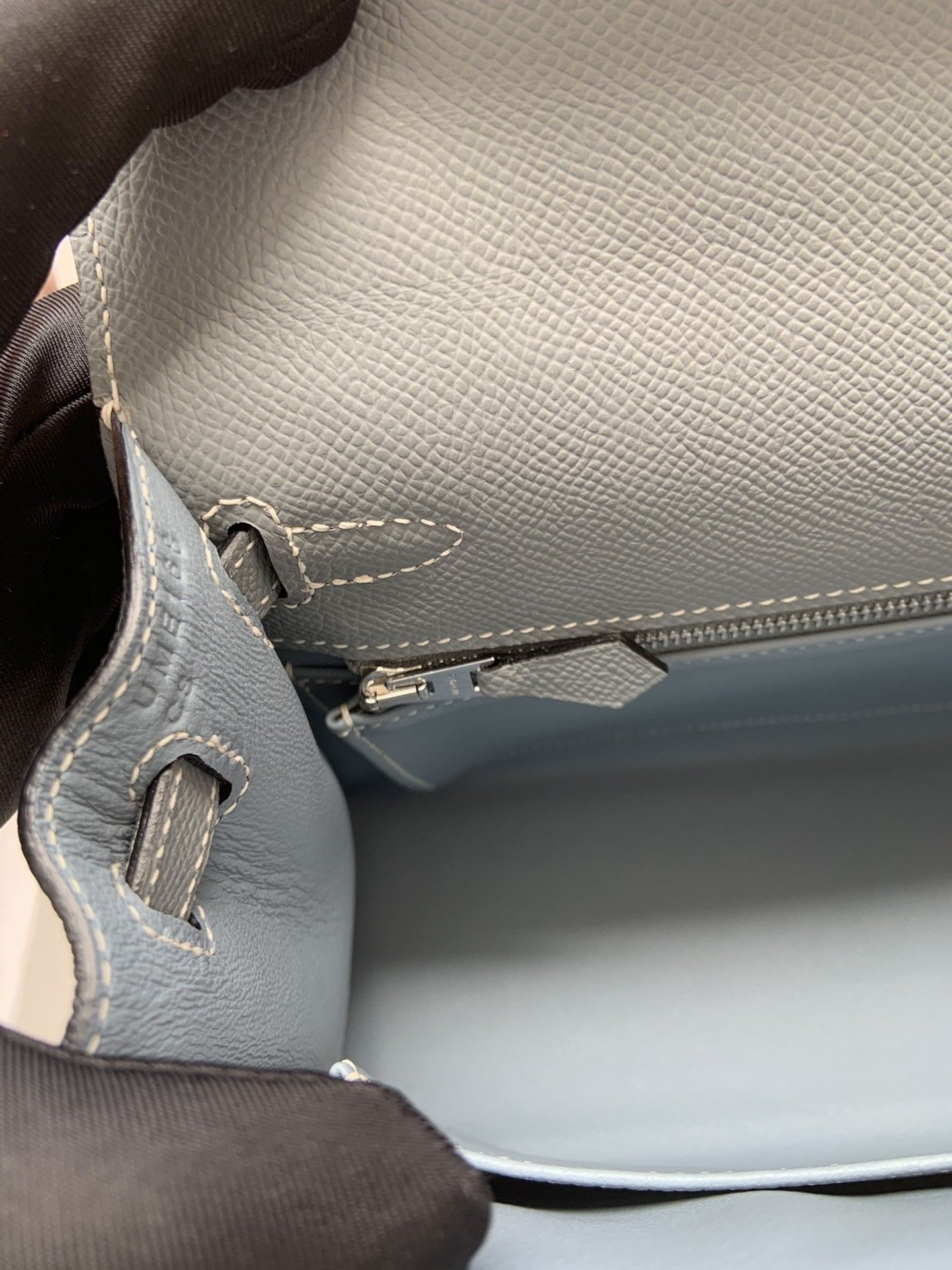 HERMÈS Kelly Silver-tone Hardware 25 28