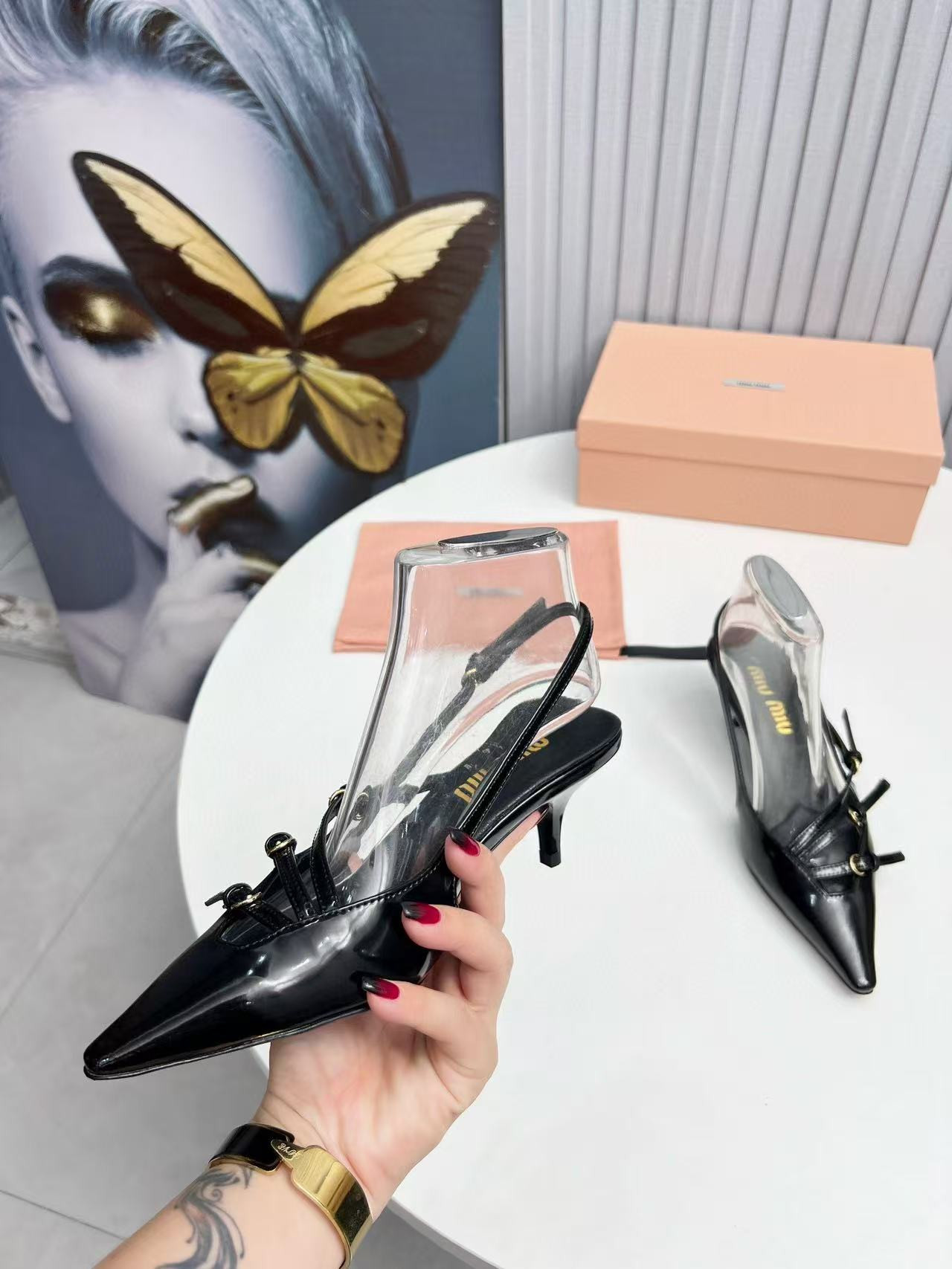 UA Miu Miu Slingbacks with Buckles