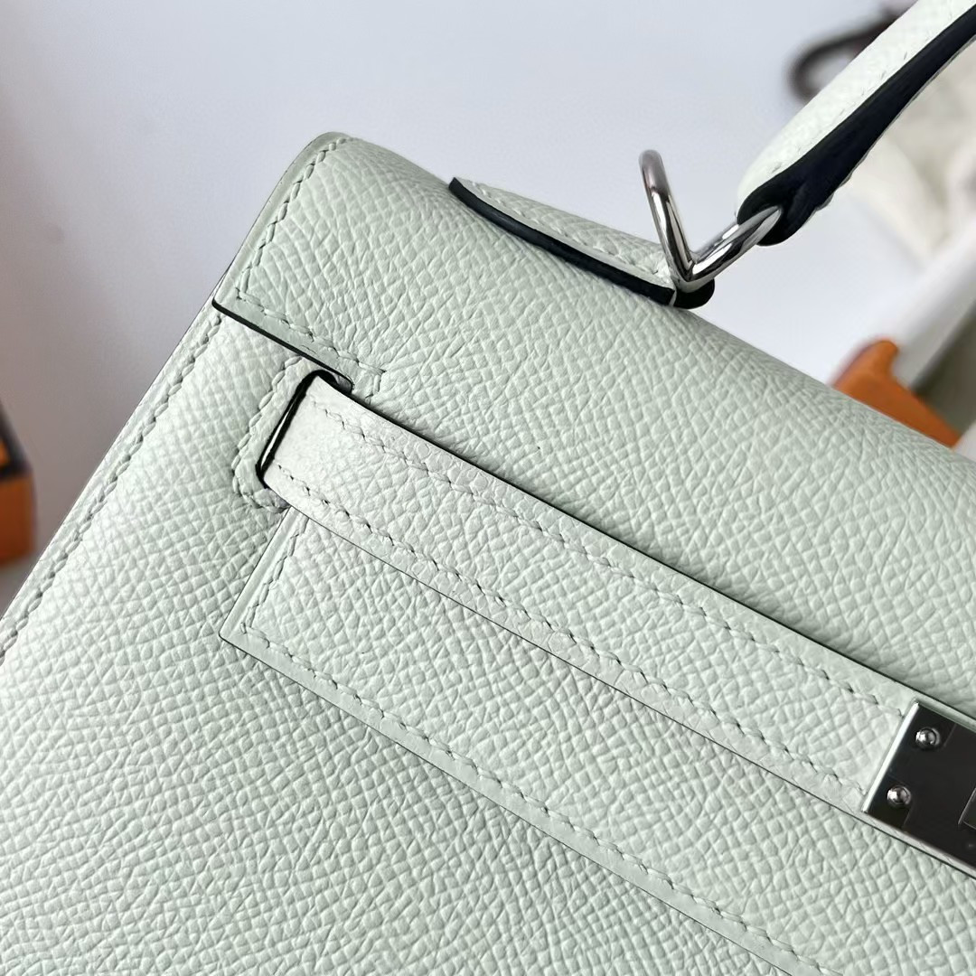 HERMÈS Kelly Silver-tone Hardware 25