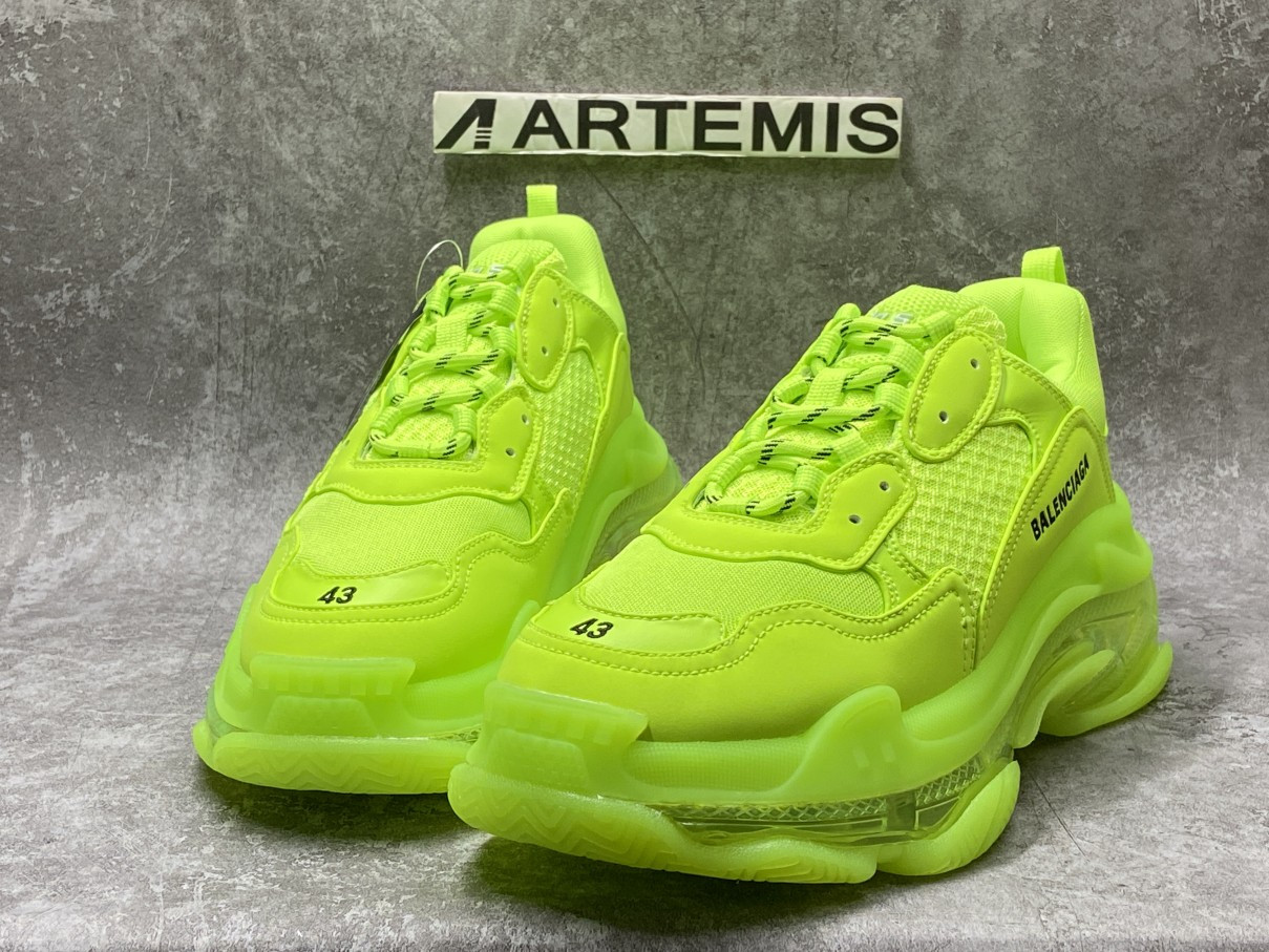 Balenciga Triple S Clearsole Fluo Yellow