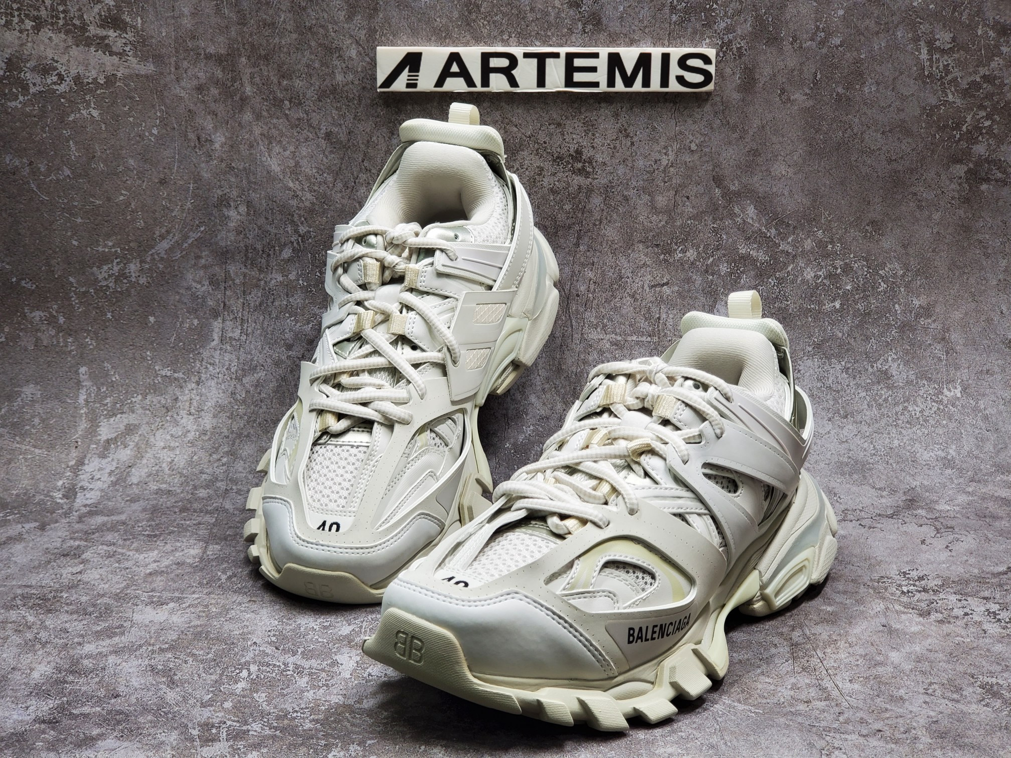 Balenciga LED Track Trainers White