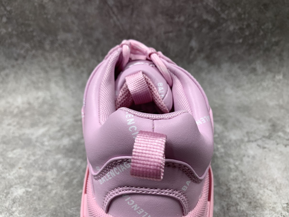 Balenciga Triple S Allover Logo Pink