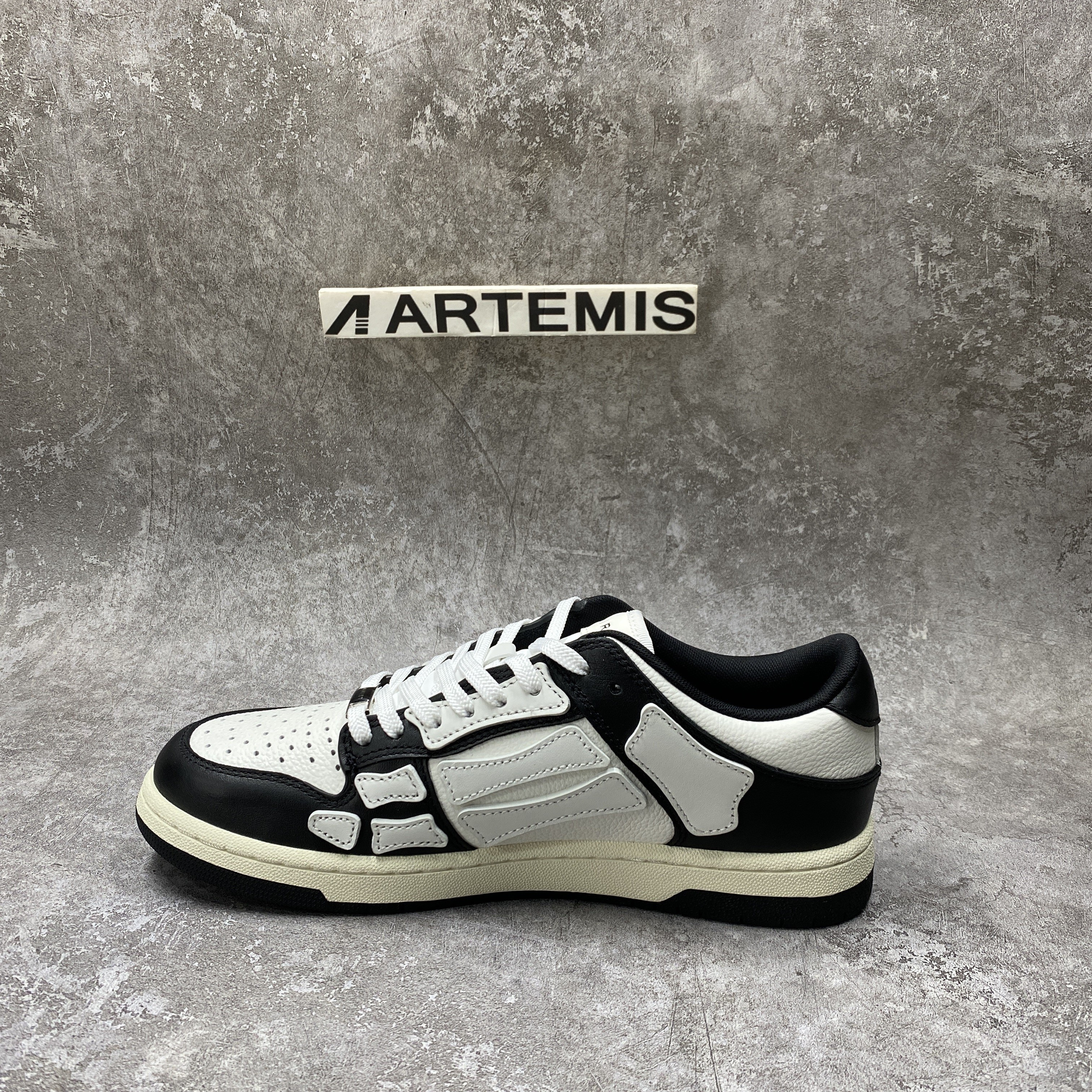 Amiri Skel Top Low Black White