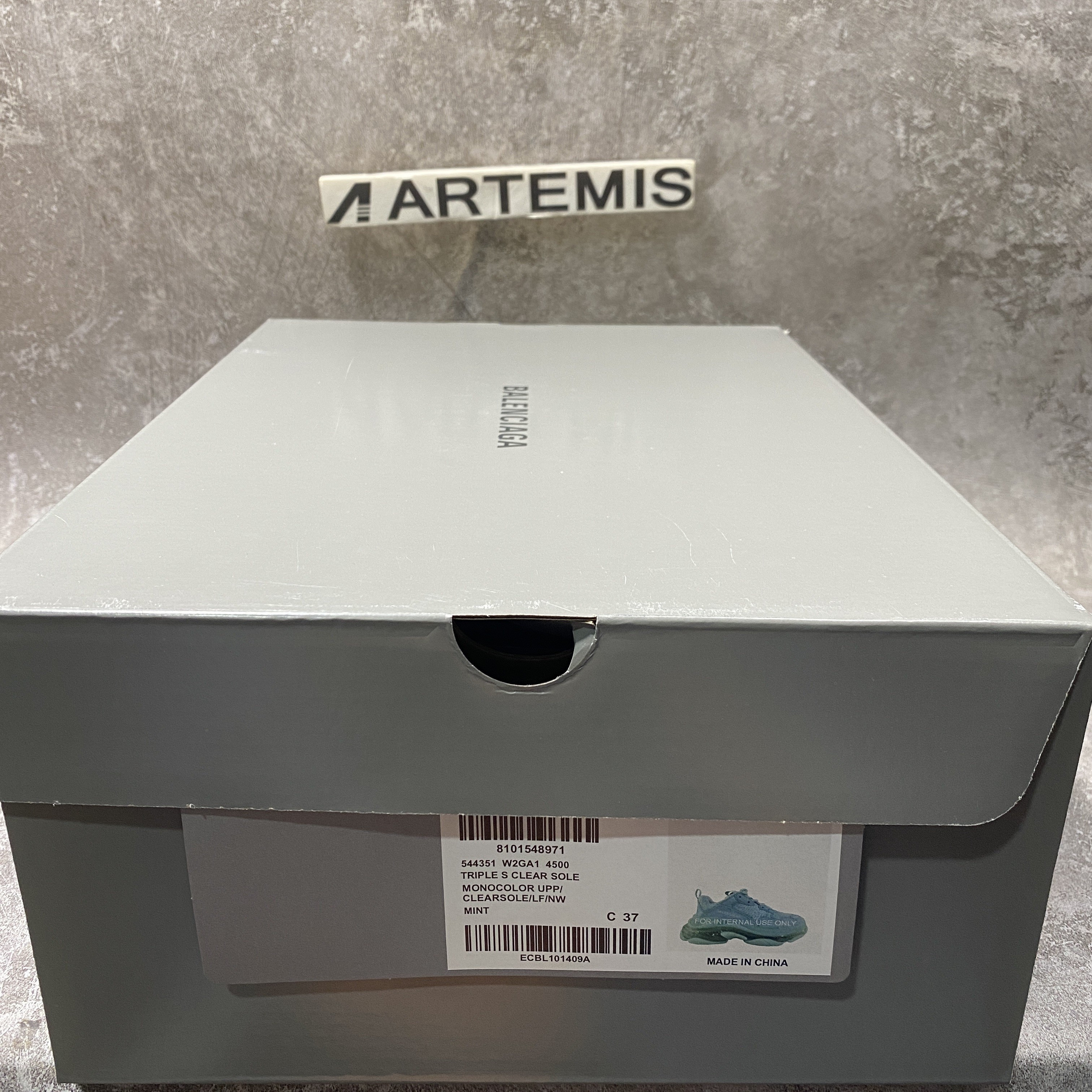 Balenciga Triple S Clear Sole Green