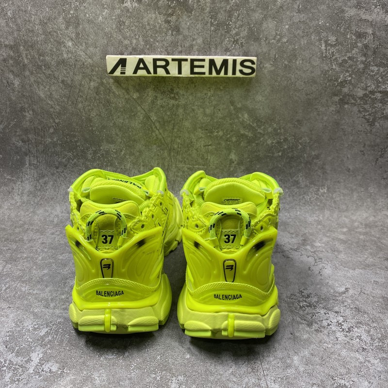 Balenciga Runner Sneaker in Neon Yellow