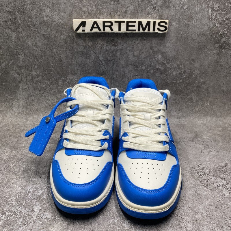 OFF-WHITE Out Of Office OOO Low Tops White Blue