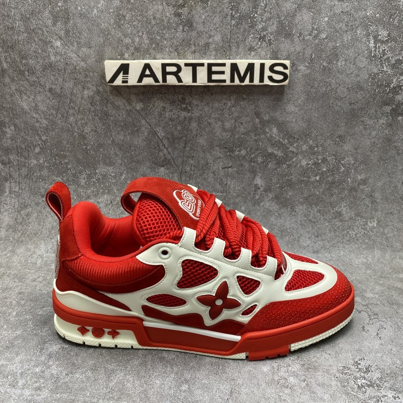 LV Skate Sneaker Red White