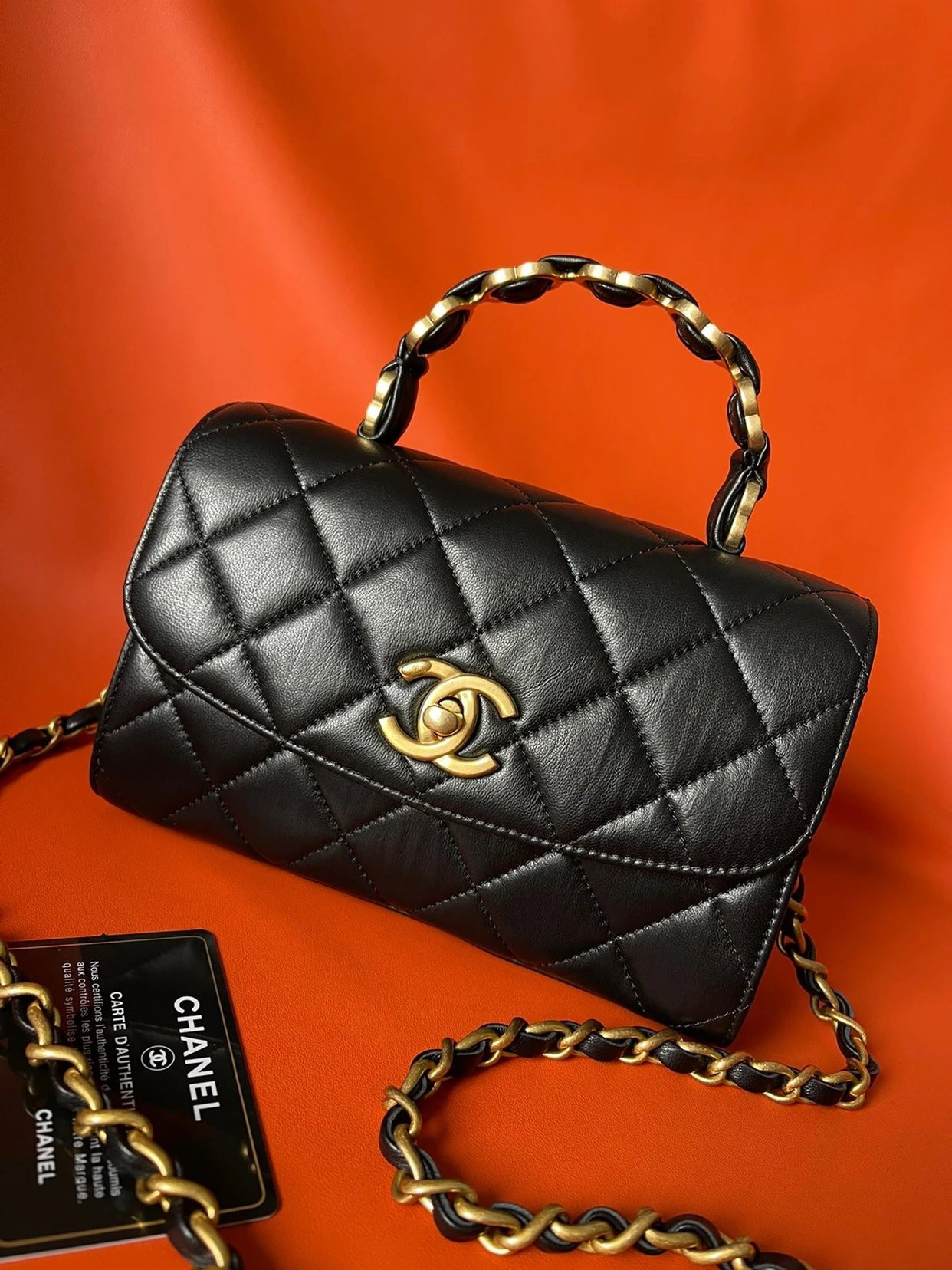 Ch*el mini flap bag 19.5cm