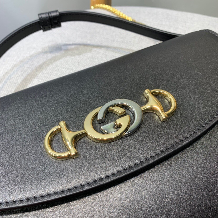 G*u*i zumi smooth leather small shoulder bag