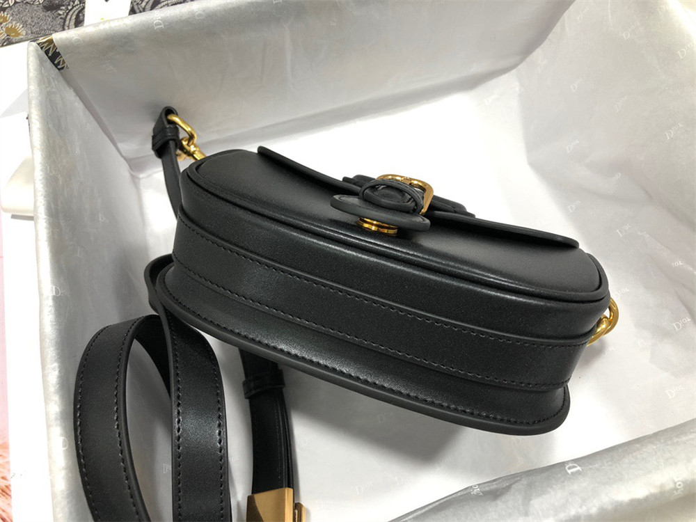medium D*or bobby bag black box calfskin