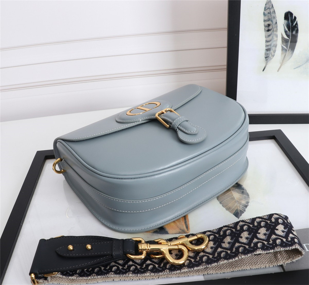 large D*or bobby bag light blue box calfskin
