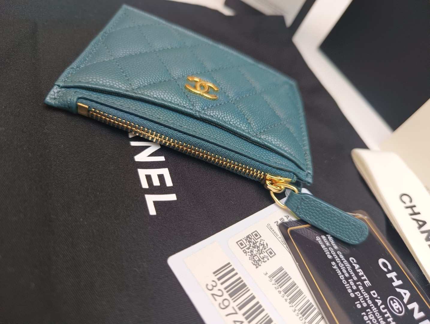Ch*el card holder 9x11.5cm