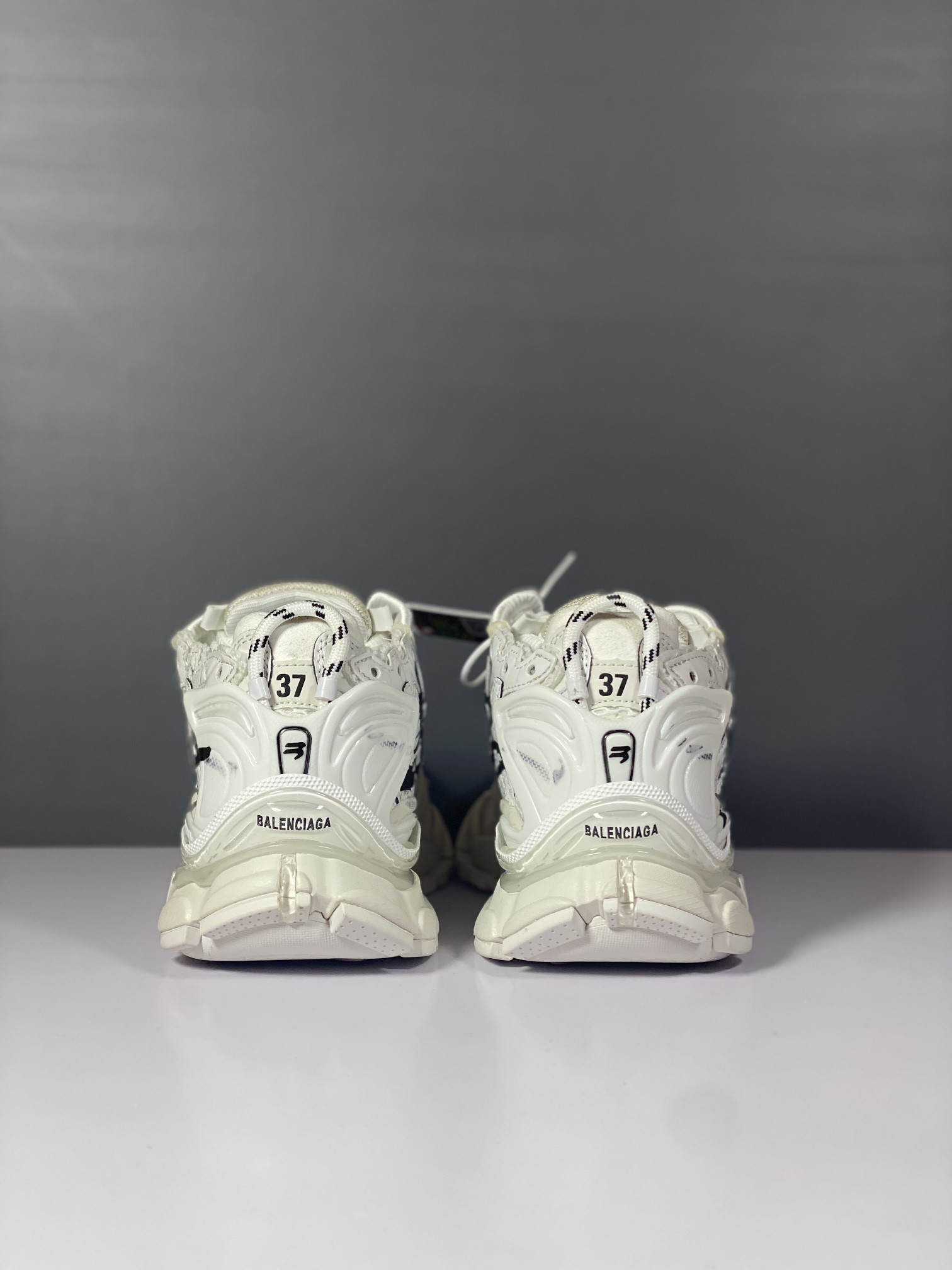 Balenciga Runner Graffiti Sneaker in White