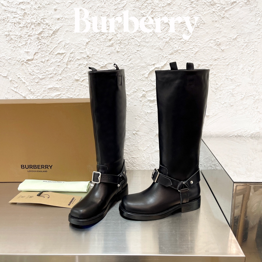 ua B**rry leather saddle tall boots