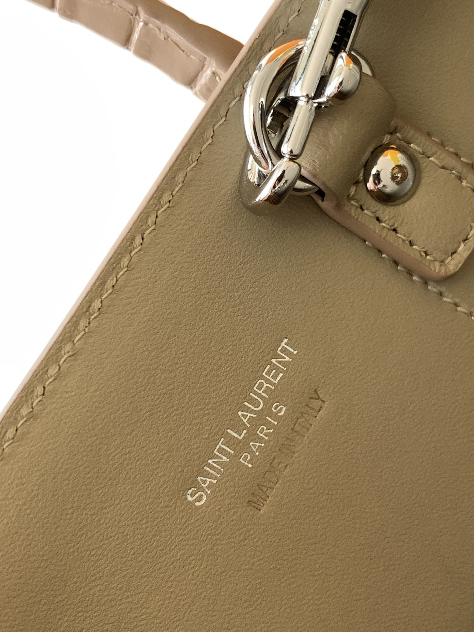 Y*L sac de jour in crocodile embossed leather - nano 22x18x10.5cm