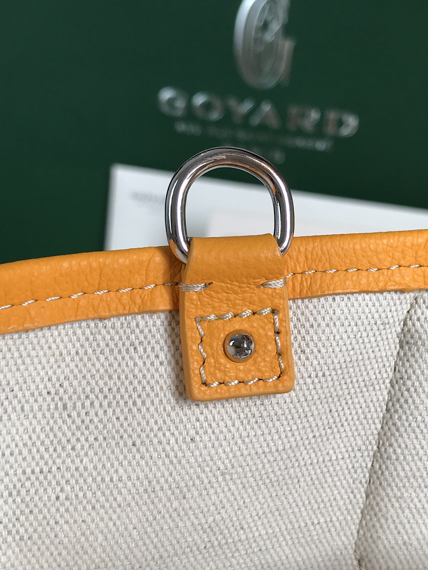 Go*ard Go*ardine belharra pm coral tote palladium hardware 18x14x23cm