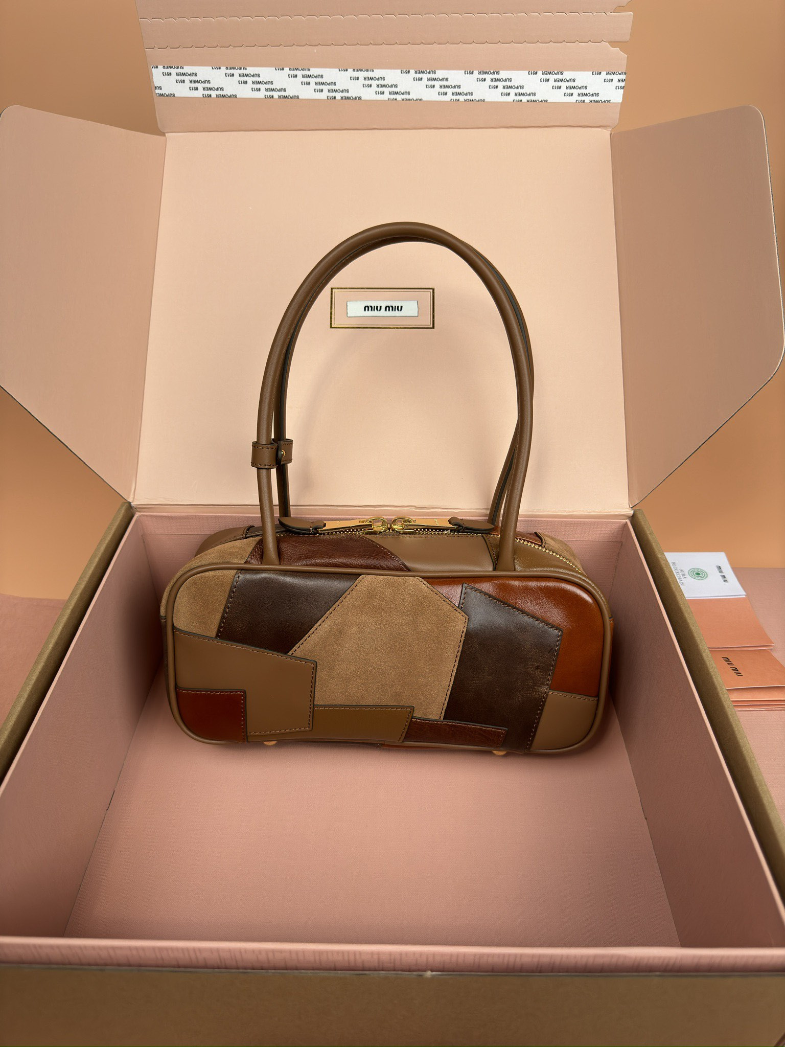 Miu Miu Leather Beau Bag 28×15×9cm