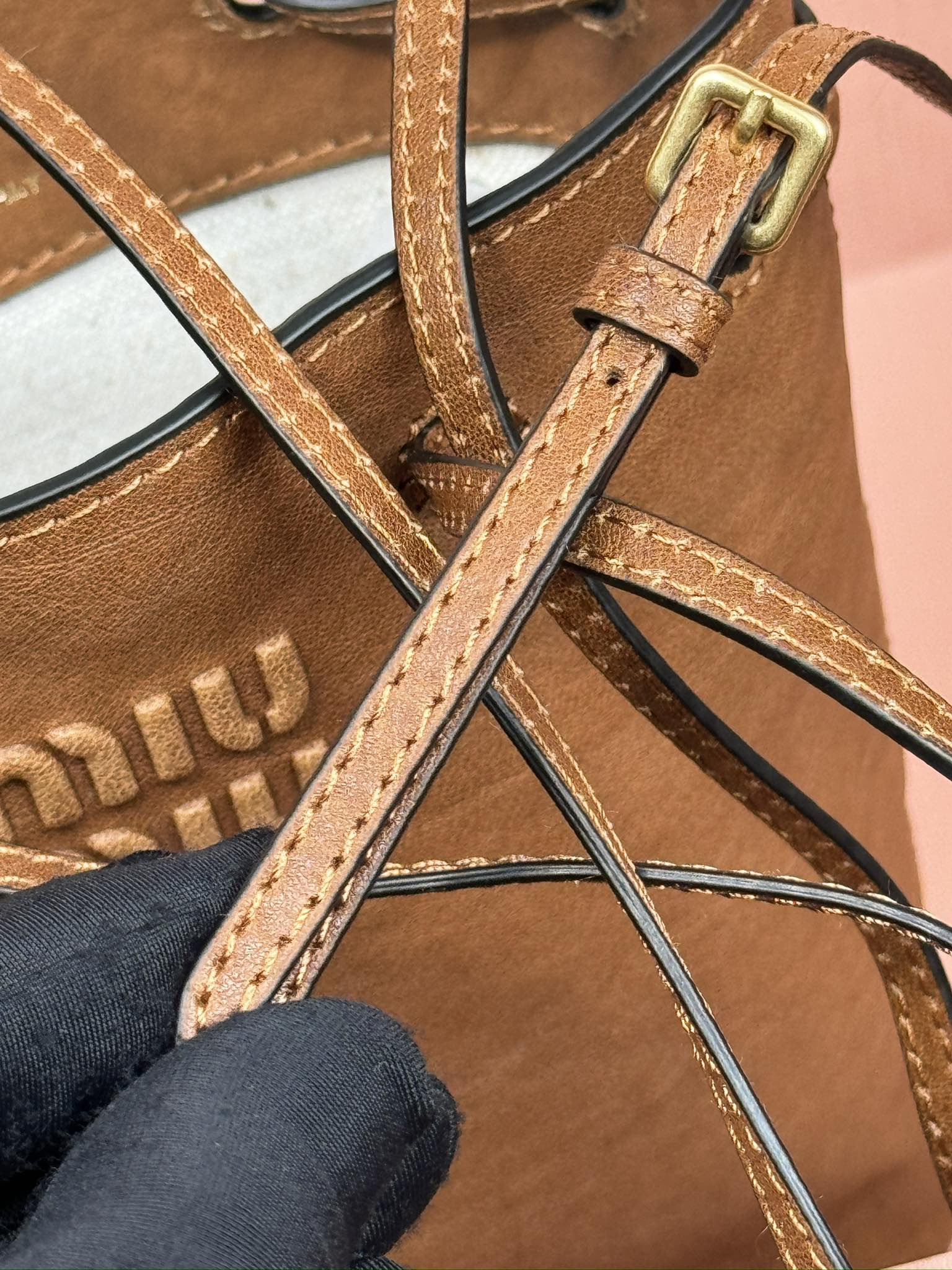 Miu Miu Nappa leather mini bag 17x14x6cm