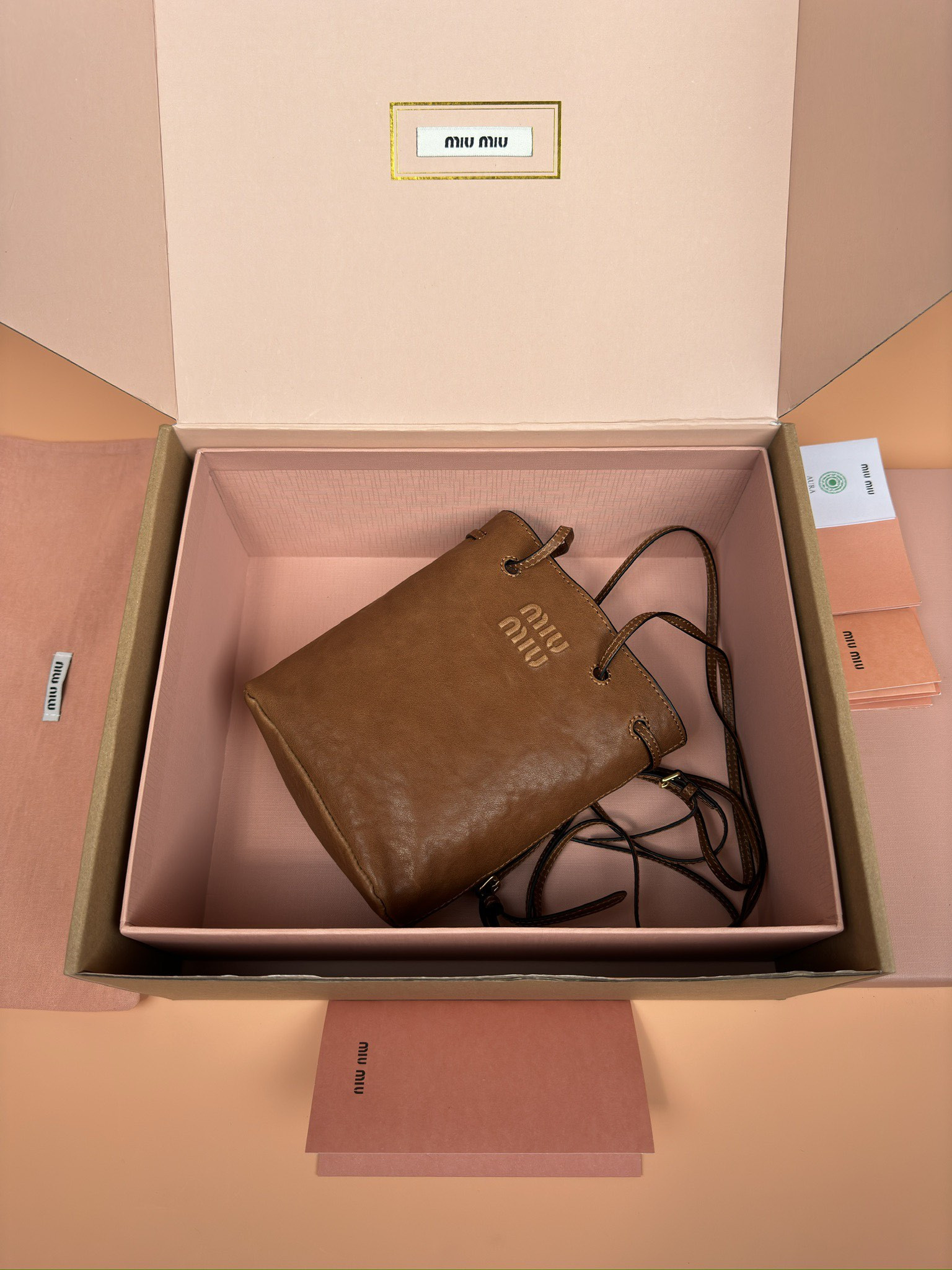 Miu Miu Nappa leather mini bag 17x14x6cm