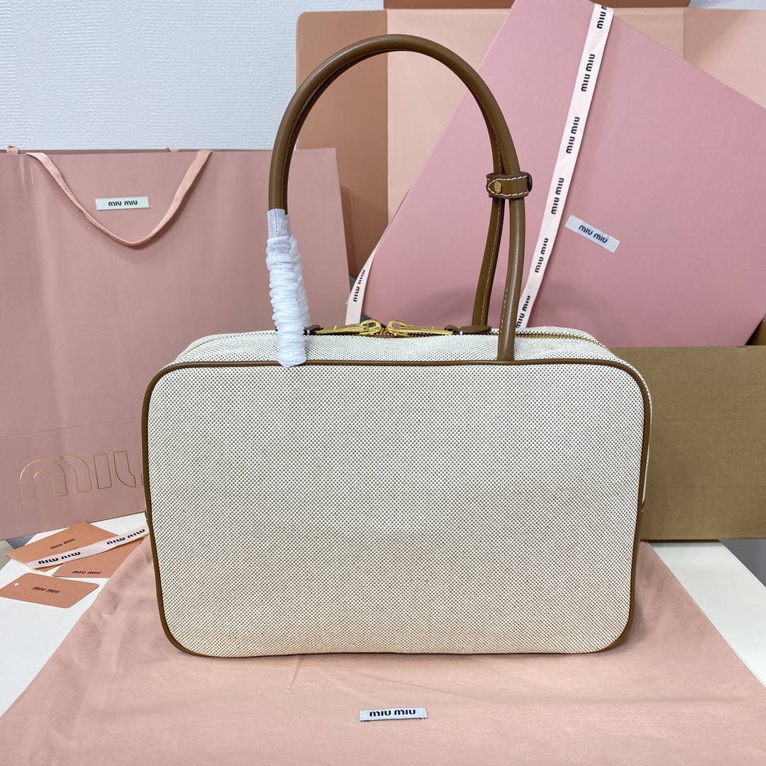 Miu Miu Canvas Beau bag 23x34x10cm