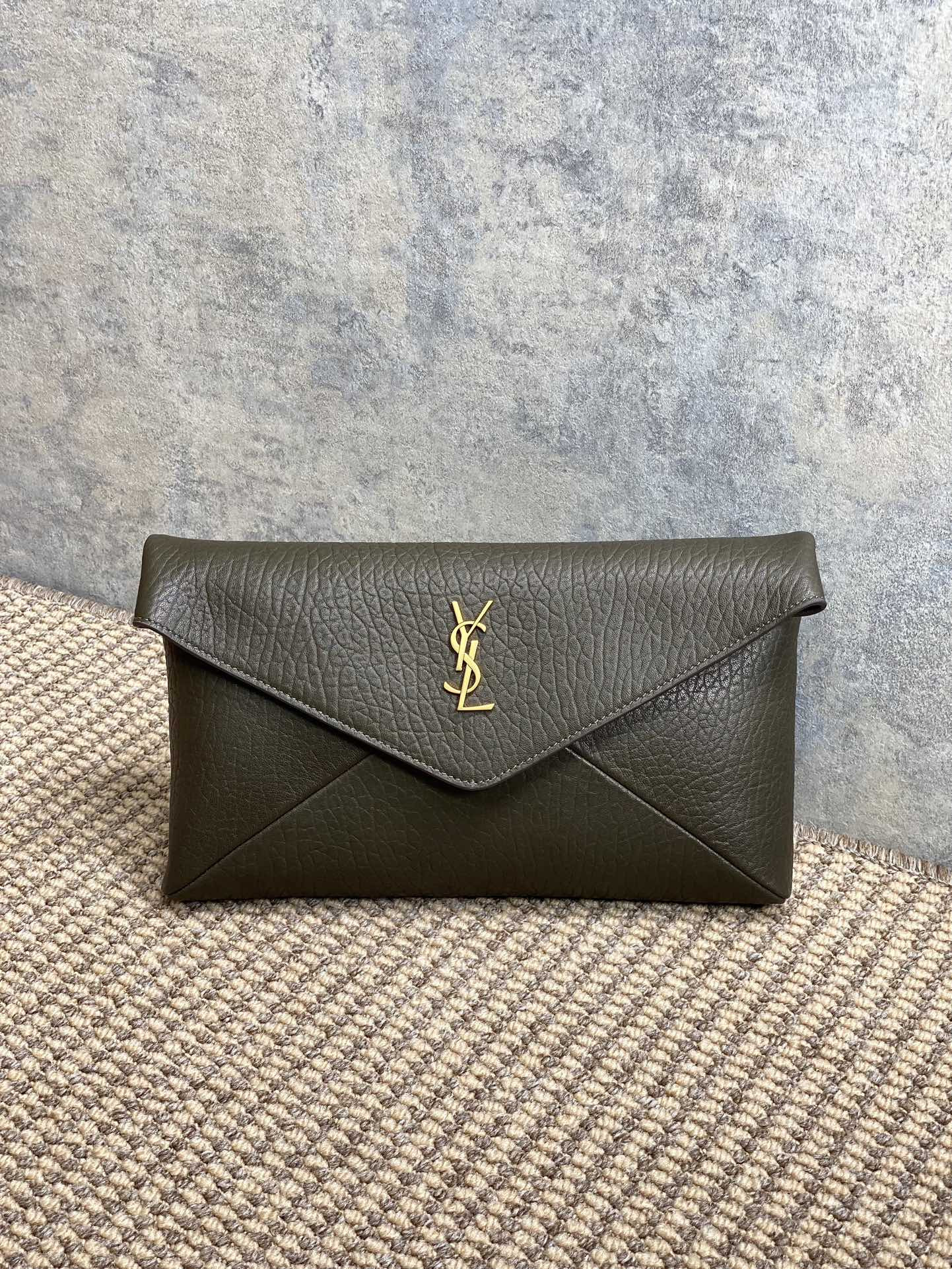 Y*L cassandre large envelope pouch in lambskin 29.5x18x4.5cm