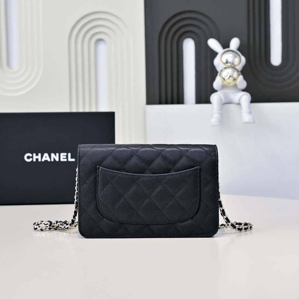 Ch*el woc classic wallet on chain 12.3x19.2x3.5cm